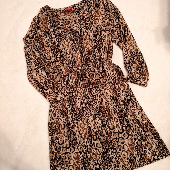 Womens, leopard print dress - Picture 1 of 3